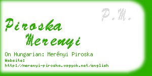 piroska merenyi business card